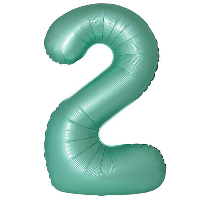 Ф ЦИФРА 2  40" SLIM Satin Turquoise
