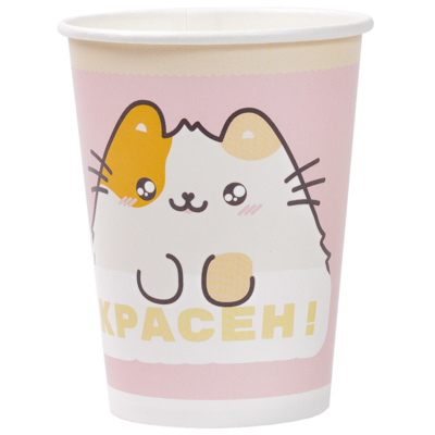 Стакан Я ПРЕКРАСЕН ПушМяу 250мл 6шт