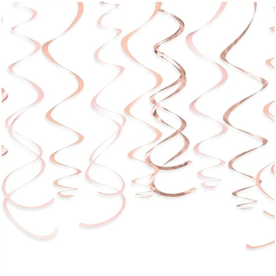 Спираль RoseGold 55см 12шт/A
