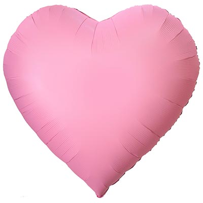 К Б/РИС СЕРДЦЕ 63" Сатин Light Pink