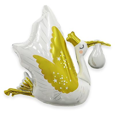 К ФИГУРА Аист бело-золотой