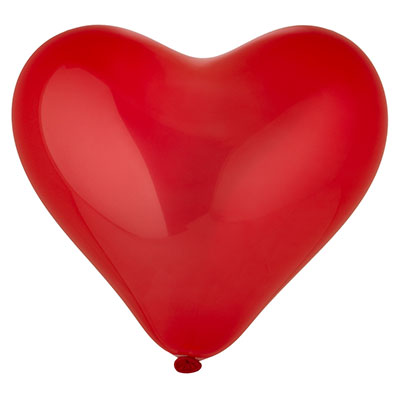 Сердце 10"  Кристалл Красное /Ит
