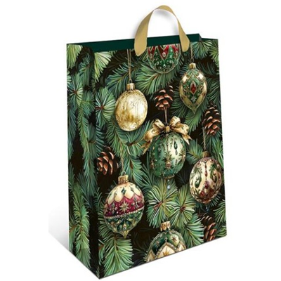 Пакет НГ Хвойная симфония 26х32х12см