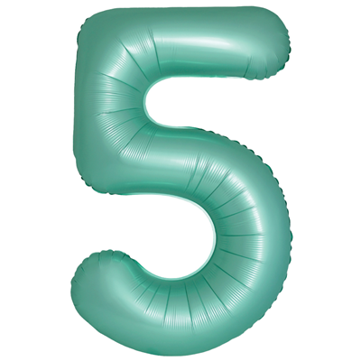 Ф ЦИФРА 5  40" SLIM Satin Turquoise