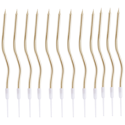 Свечи Волна шампань с подст 13см 12шт/G