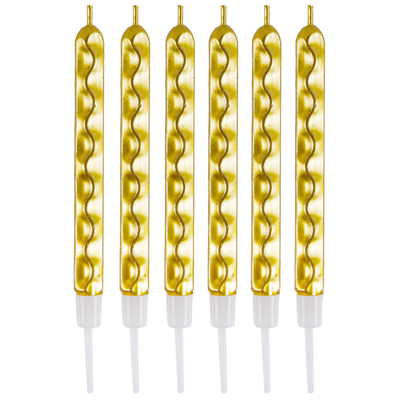 Свечи Цунами Золото 10см 6шт/G