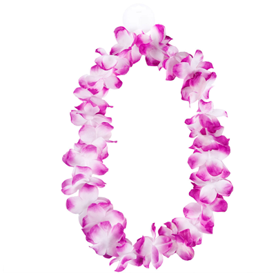 Гавайи Цветы фиолетовые/белые 105см/G