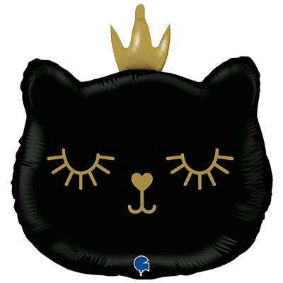Г ФИГУРА Голова кошки черная в короне
