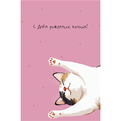Открытка С Днем рождения, котик!