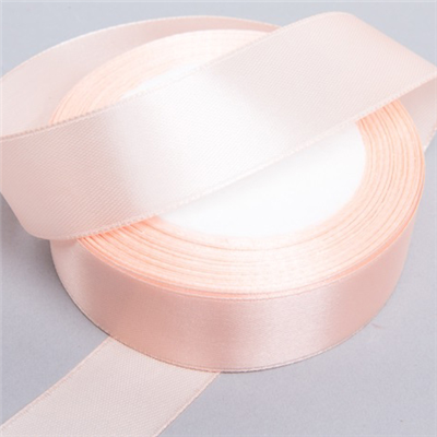 Лента атлас 25ммх23м персиковая/И