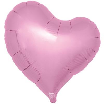 Т Б/РИС СЕРДЦЕ ИЗГИБ 18" Metallic Pink
