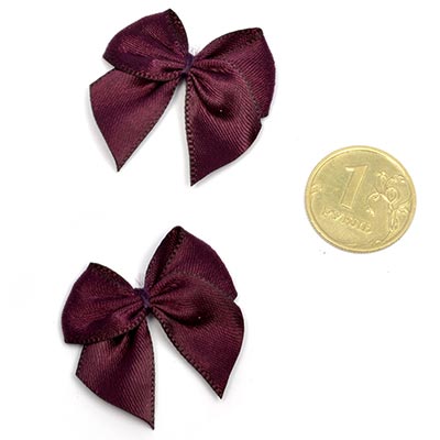 Бантик атласный 1,5см сливовое вино