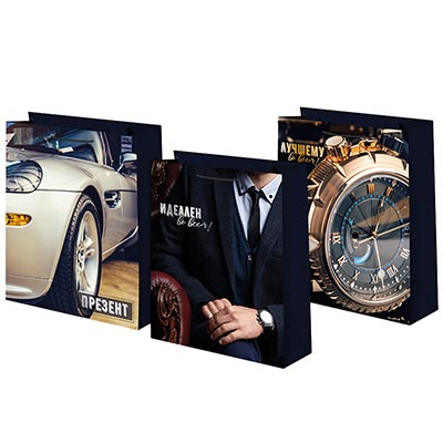 Пакет бум Стильный Мужчина 12х15см