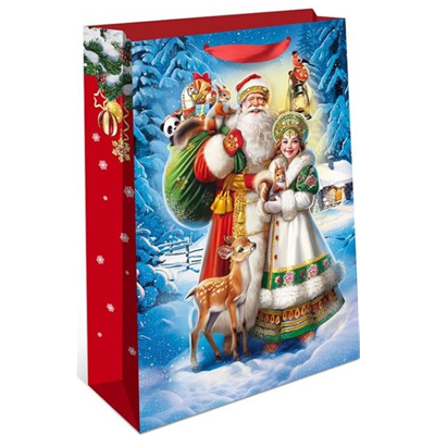 Пакет НГ Дед мороз 18х22х10см