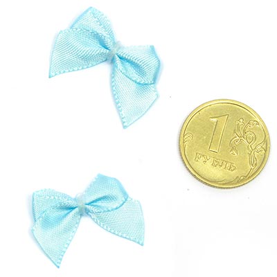 Бантик атласный 1см св.голубой