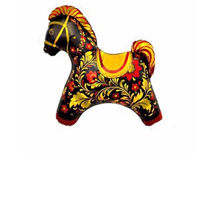 Р М/ФИГУРА Лошадка Золотая роспись