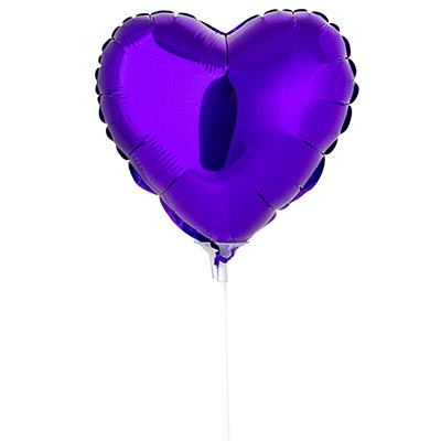 Ф Б/РИС 9" СЕРДЦЕ Металлик Violet(FM)