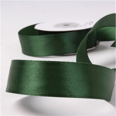 Лента атлас 15ммх23м зеленая темная/И