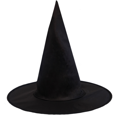 Шляпа ведьмы черная 34см/G