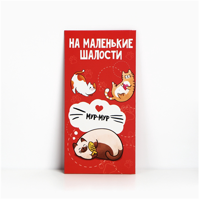 Конверт д/денег На маленькие шалости кот