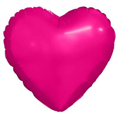 Р Б/РИС СЕРДЦЕ 9" Металлик Fuchsia