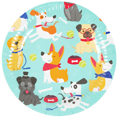 Тарелка Собачки 23см 6шт/G