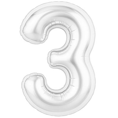 Р ЦИФРА 3  40" Белый блеск