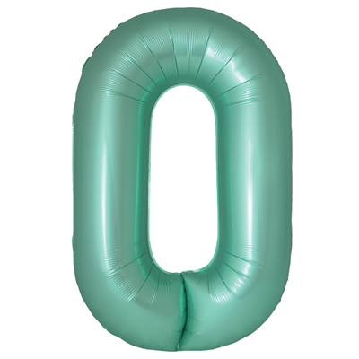 Ф ЦИФРА 0  40" SLIM Satin Turquoise