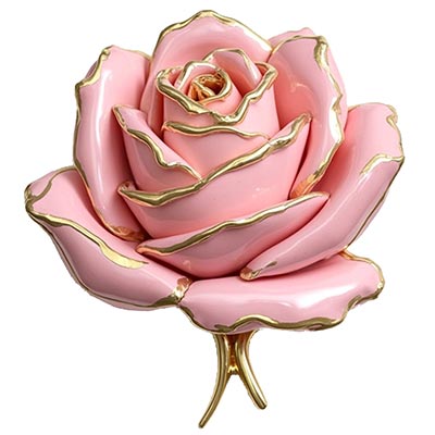К ФИГУРА GLAM Роза объемная розовая