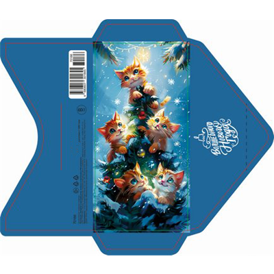 Конверт д/денег НГ Пять котят на елке