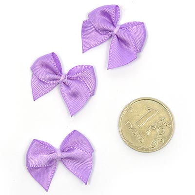 Бантик атласный 1см сиреневый