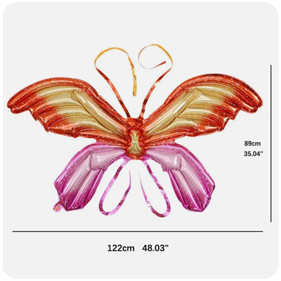 Крылья бабочки оранжевые-розовые