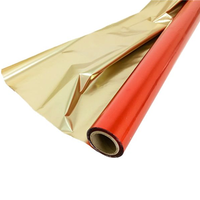Полисилк метал красный-золото 1мх20м