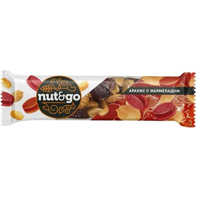 Батончик арахис мармелад "Nut&Go" 42г