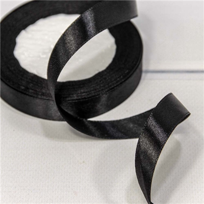 Лента атлас 15ммх23м черная