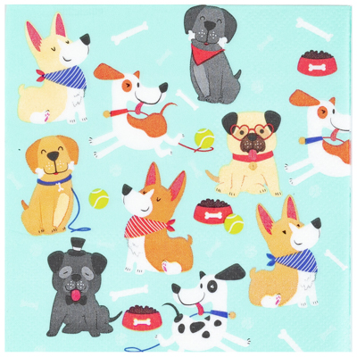 Салфетка Собачки 25см 12шт/G