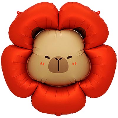 К ФИГУРА Капибара цветок красный