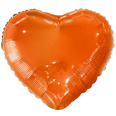 К Б/РИС СЕРДЦЕ 18" Металлик Orange