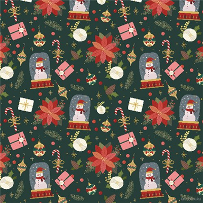 Бумага НГ Снеговик Пуансеттия 0,7х1м10шт