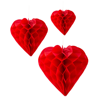 Фигура бум Сердце красное 15-20-25см 3шт