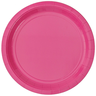 Тарелка ярко-розовая 23см 6шт/G