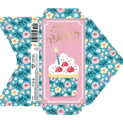 Конверт д/денег Кексик на розовом