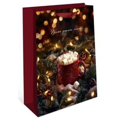 Пакет НГ Уютные мгновения 18х22х10см