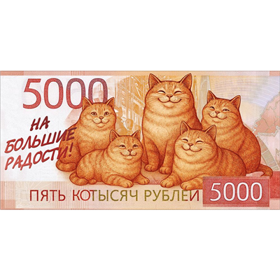 Конверт д/денег Кот 5000р