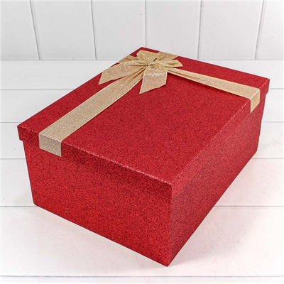 Коробки набор 10шт Блеск бант красный