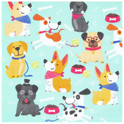 Салфетка Собачки 33см 12шт/G
