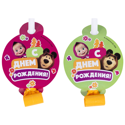 Язык-гудок с карт СДР Маша и Медведь 6шт