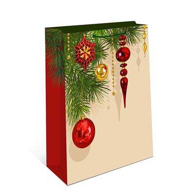 Пакет НГ Игрушки на ветке 33х42х10см