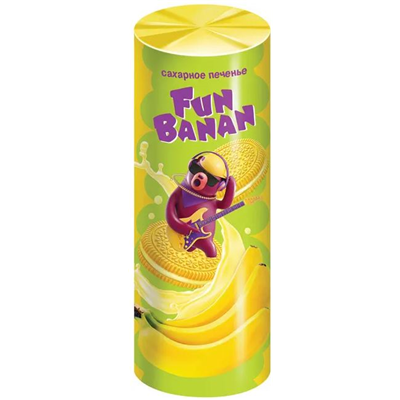 Печенье-сэндвич банановый вкус Fun Banan