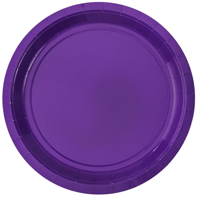 Тарелка фиолетовая 23см 6шт/G